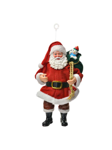 Clayre & Eef Dekoanhänger "Weihnachtsmann" in Rot/ Grün - (H)17 cm