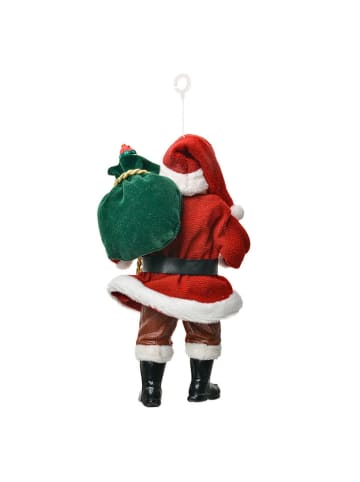 Clayre & Eef Decohanger "Kerstman" rood/groen - (H)17 cm