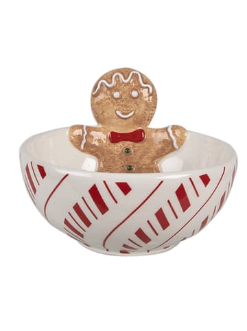 Clayre & Eef Miska w kolorze biało-czerwonym na musli - Ø 12 cm