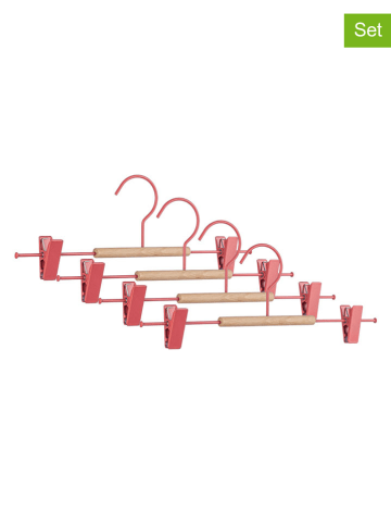 Bizzotto Wieszaki (4 szt.) w kolorze różowo-beżowym na ubrania - 35 x 12 cm