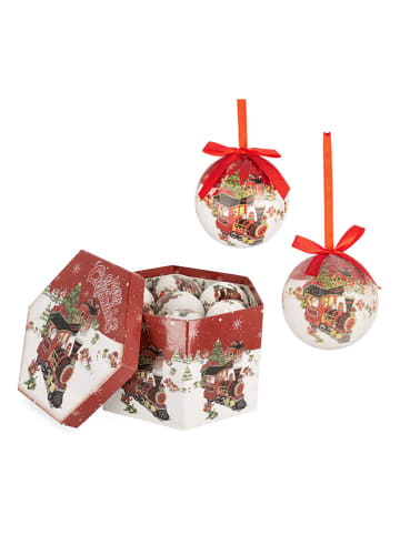 Bizzotto Kerstballen "Quinlee" rood - Ø 7,5 cm - 14 stuks