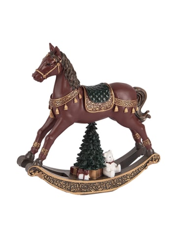 Clayre & Eef Decofiguur "Schommelpaard" bruin - (B)18 x (H)19 x (D)5 cm