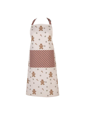 Clayre & Eef Schürze in Beige/ Hellbraun - (L)85 x (B)70 cm