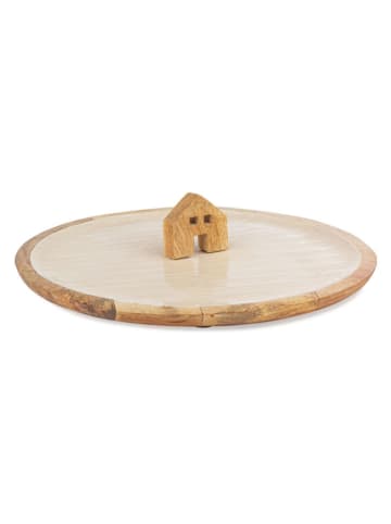 Bizzotto Dienblad "Thuile" crème/lichtbruin - Ø 29,5 cm