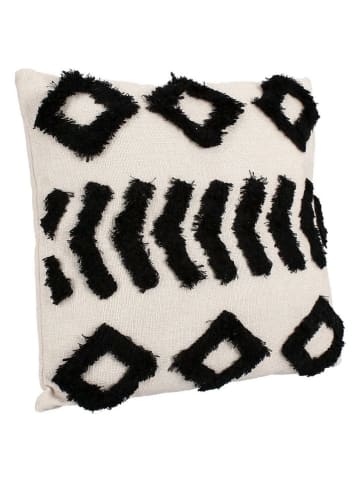 Bizzotto Kussen "Fluffy" beige/zwart - (L)45 x (B)45 cm