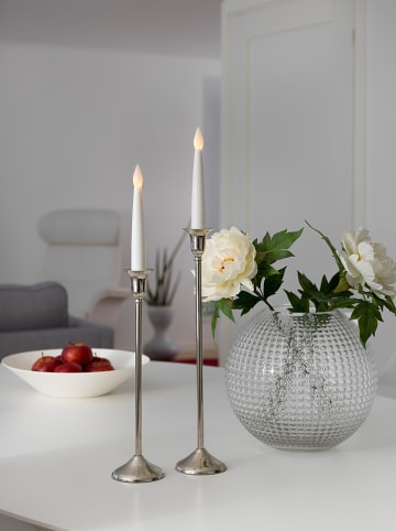 Konstsmide 2er-Set: LED-Kerzen in Weiß - (H)28 cm