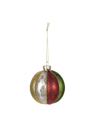Clayre & Eef 4er-Set: Christbaumkugeln in Bunt - Ø 8 cm