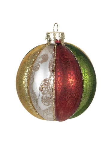 Clayre & Eef 4er-Set: Christbaumkugeln in Bunt - Ø 8 cm