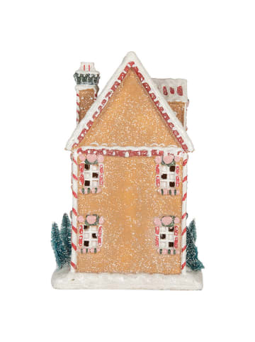 Clayre & Eef Dekoracyjny domek LED ze wzorem - 17 x 25 x 12 cm