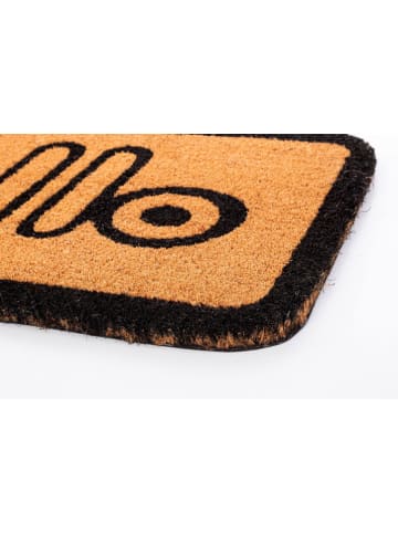 Bizzotto Wycieraczka w kolorze jasnobrązowo-czarnym z włókna kokosowego - 60 x 40 cm