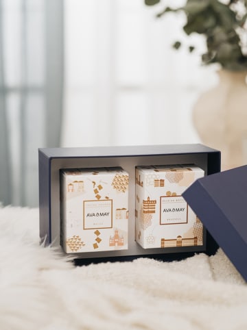 AVA & MAY 2tlg. Geschenkset "Crispy Sweet" in Beige/ Hellbraun - 180 g