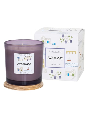 AVA & MAY Duftkerze "Dubrovnik" in Lila - 380 g