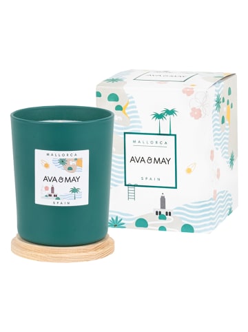 AVA & MAY Duftkerze "Mallorca" in Grün - 180 g