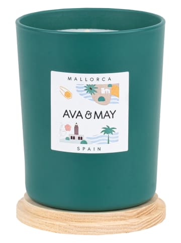 AVA & MAY Duftkerze "Mallorca" in Grün - 180 g