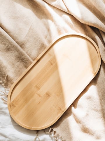 AVA & MAY Dekotablett in Hellbraun - (L)40 x (B)20 cm