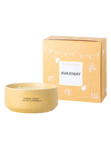 AVA & MAY Duftkerze "Garden Lights - Italian Citronella" in Gelb - 450 g