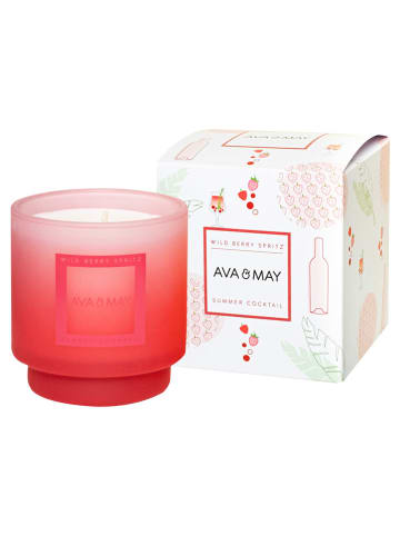 AVA & MAY Duftkerze "Wild Berry Spritz" in Rot - 200 g