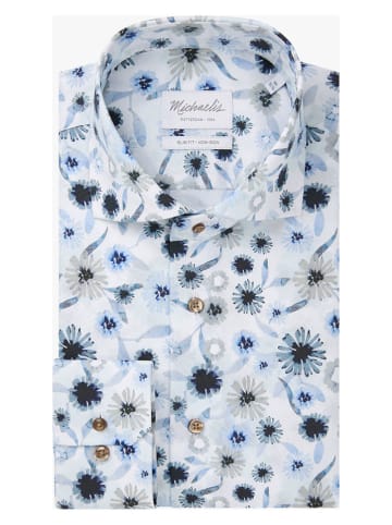 PROFUOMO Blouse blauw/wit