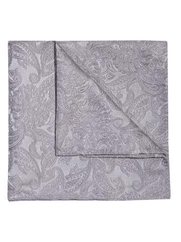 PROFUOMO Zijden sjaal zilverkleurig - (B)28 x (L)28 cm