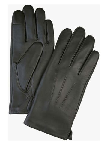 PROFUOMO Leder-Handschuhe in Schwarz