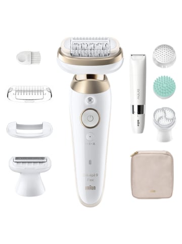 Braun Epilator "Silk-épil 9 SES9-481 3D" in wit/goudkleurig