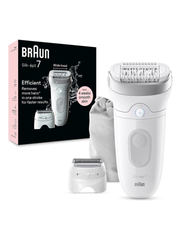 Braun Depilator "Silk-épil 7-041" w kolorze srebrno-białym