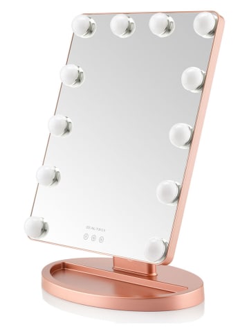 Beautifly Lusterko LED "GlamourVue" w kolorze różowozłotym