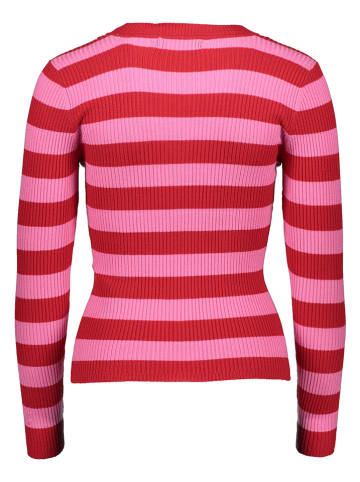 ONLY Pullover "Louisa" in Rot/ Rosa