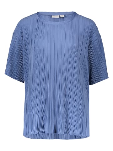 ONLY Carmakoma Plisseebluse "Ravenna" in Blaugrau