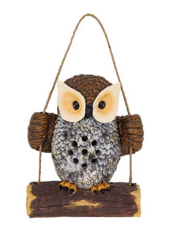 Garden Hero Decoratieve ledsolarlamp bruin - (B)14 x (H)17 x (D)8 cm