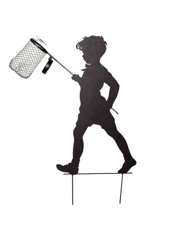 Garden Hero Solarna lampa ogrodowa LED w kolorze czarnym na trzonku - 49,5 x 90 x 10 cm