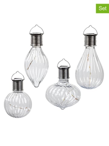 Garden Hero 4-delige set: decoratieve ledsolarlampen "Lampadina"