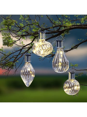 Garden Hero 4-delige set: decoratieve ledsolarlampen "Lampadina"