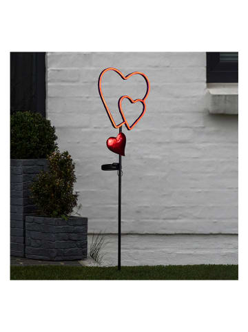 Garden Hero Solarna lampa ogrodowa LED w kolorze czerwonym na trzonku - wys. 84 cm