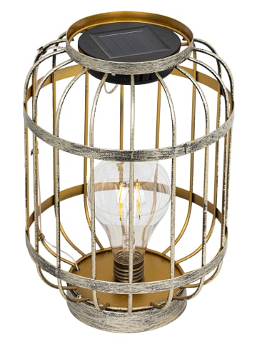 Garden Hero LED-Solar-Tischlaterne in Gold/ Grün - (B)17 x (H)24 x (T)17 cm