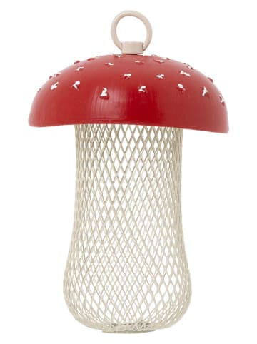 Garden Hero Dozownik karmy w kolorze czerwono-białym dla ptaków - wys. 18,5 x Ø 13 cm