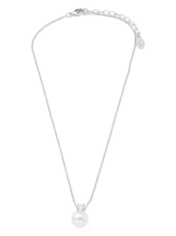 U.S. Polo Assn. Beschicht. Halskette mit Kristallen und Perle - (L)38 cm