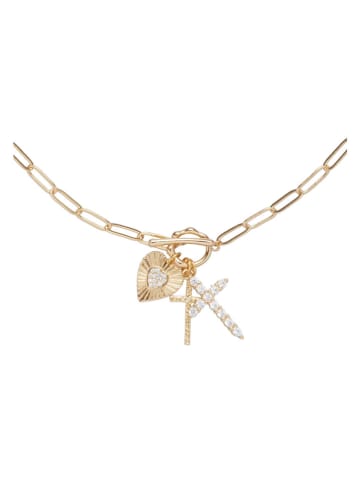 U.S. Polo Assn. Vergulde ketting met edelstenen - (L)42 cm