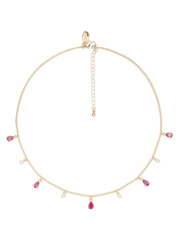 U.S. Polo Assn. Pozłacany naszyjnik z kamieniami ozdobnymi - dł. 36 cm