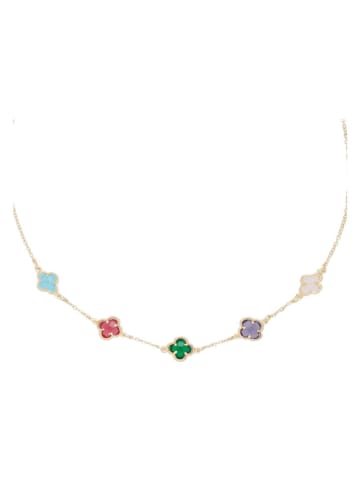 U.S. Polo Assn. Vergulde ketting met kristallen - (L)36 cm