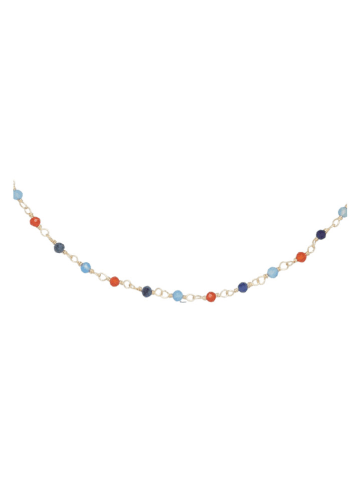 U.S. Polo Assn. Vergold. Halskette mit Edelsteinen - (L)36,5 cm