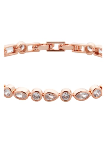 U.S. Polo Assn. Rosévergold. Armkette mit Edelsteinen