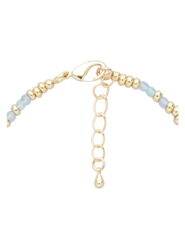 U.S. Polo Assn. Pozłacana bransoletka z kocim okiem i apatytem