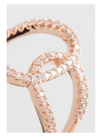 U.S. Polo Assn. Rosévergulde ring met kristallen