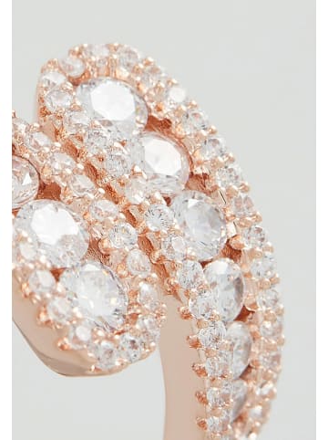 U.S. Polo Assn. Rosévergold. Ring mit Kristallen