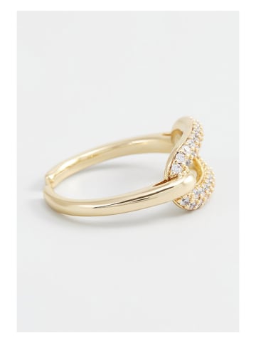 U.S. Polo Assn. Vergold. Ring mit Kristallen