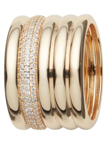 U.S. Polo Assn. Vergold. Ring mit Kristallen