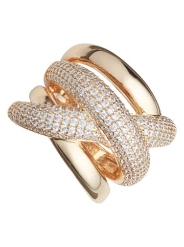 U.S. Polo Assn. Vergulde ring met kristallen