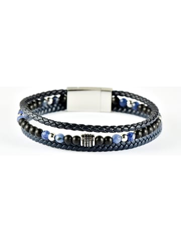 U.S. Polo Assn. Leder-Armband in Dunkelblau