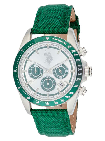 U.S. Polo Assn. Chronograph in Grün/ Silber/ Weiß